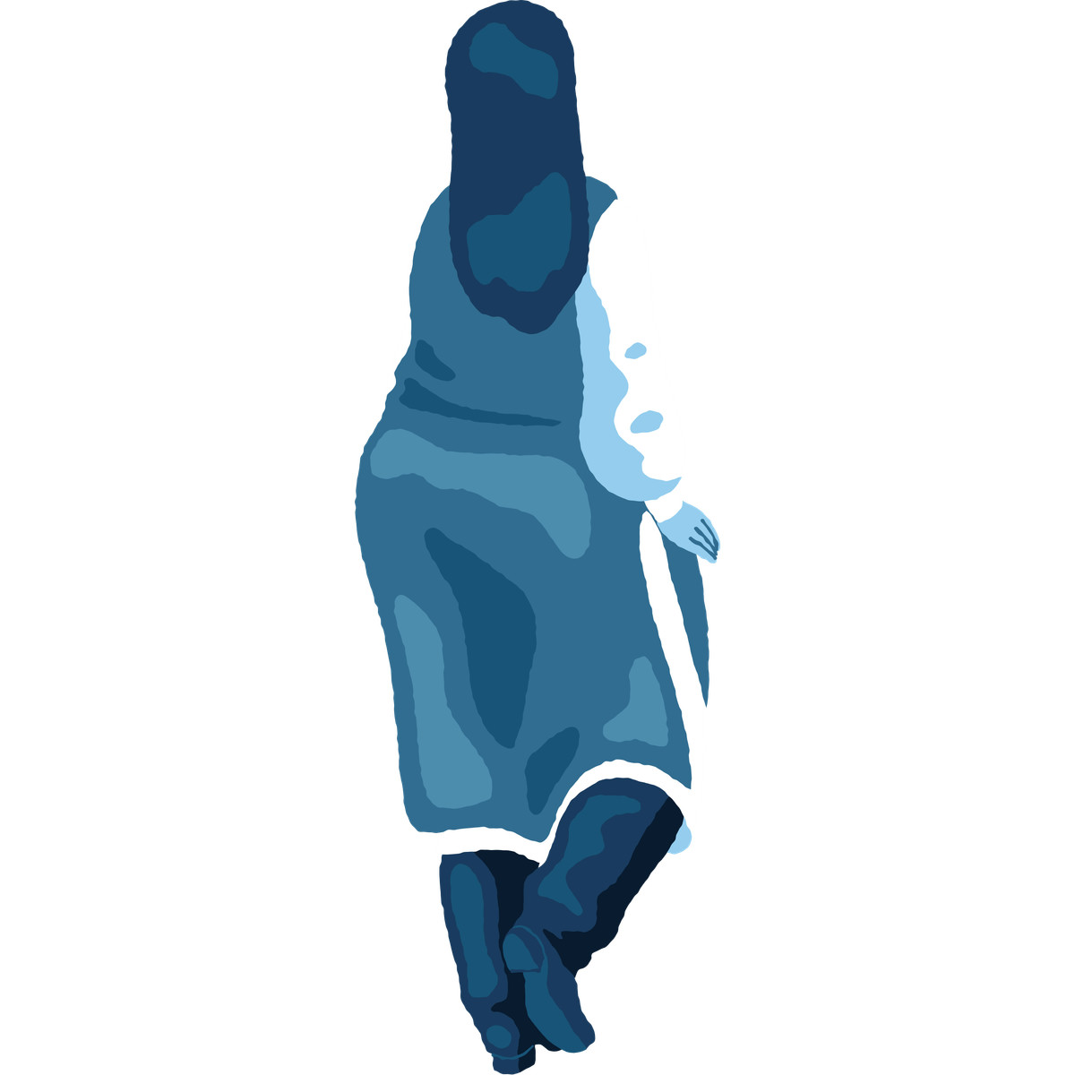 Cherry 스타일의 Curvy woman standing back 일러스트레이션 PNG, SVG 다운로드