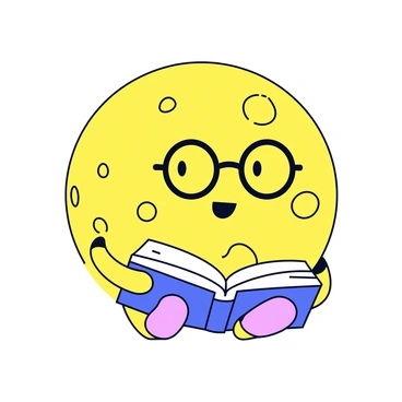 A cheese wheel character with a round, yellow body and holes scattered throughout. The cheese wheel has large, round glasses perched on its face. It is sitting upright and holding an open book in front of it with both hands. The background is simple and unobtrusive to emphasize the character. The book has colorful pages and a whimsical title visible on the cover.