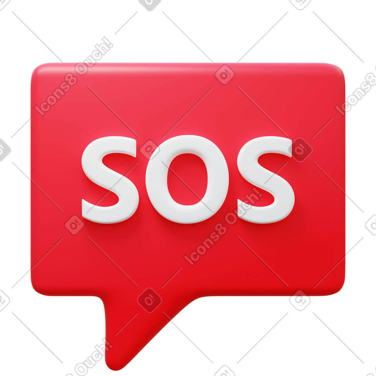 3D Fluency スタイルの Sos のイラストをPNG、SVG形式でダウンロード
