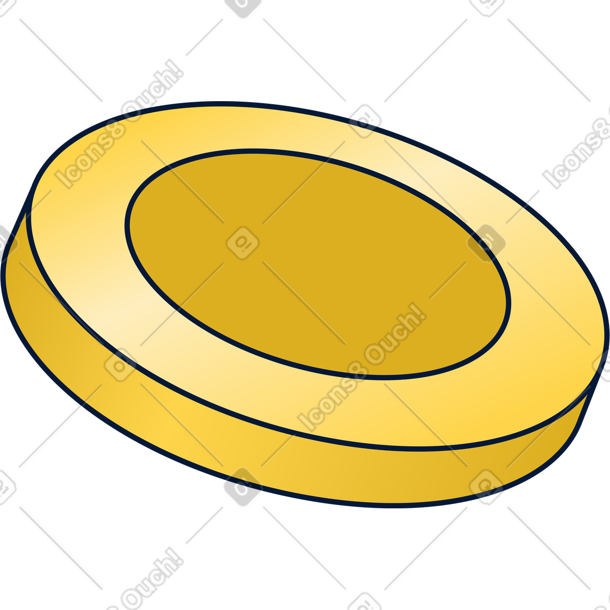 Coin illustration in PNG, SVG