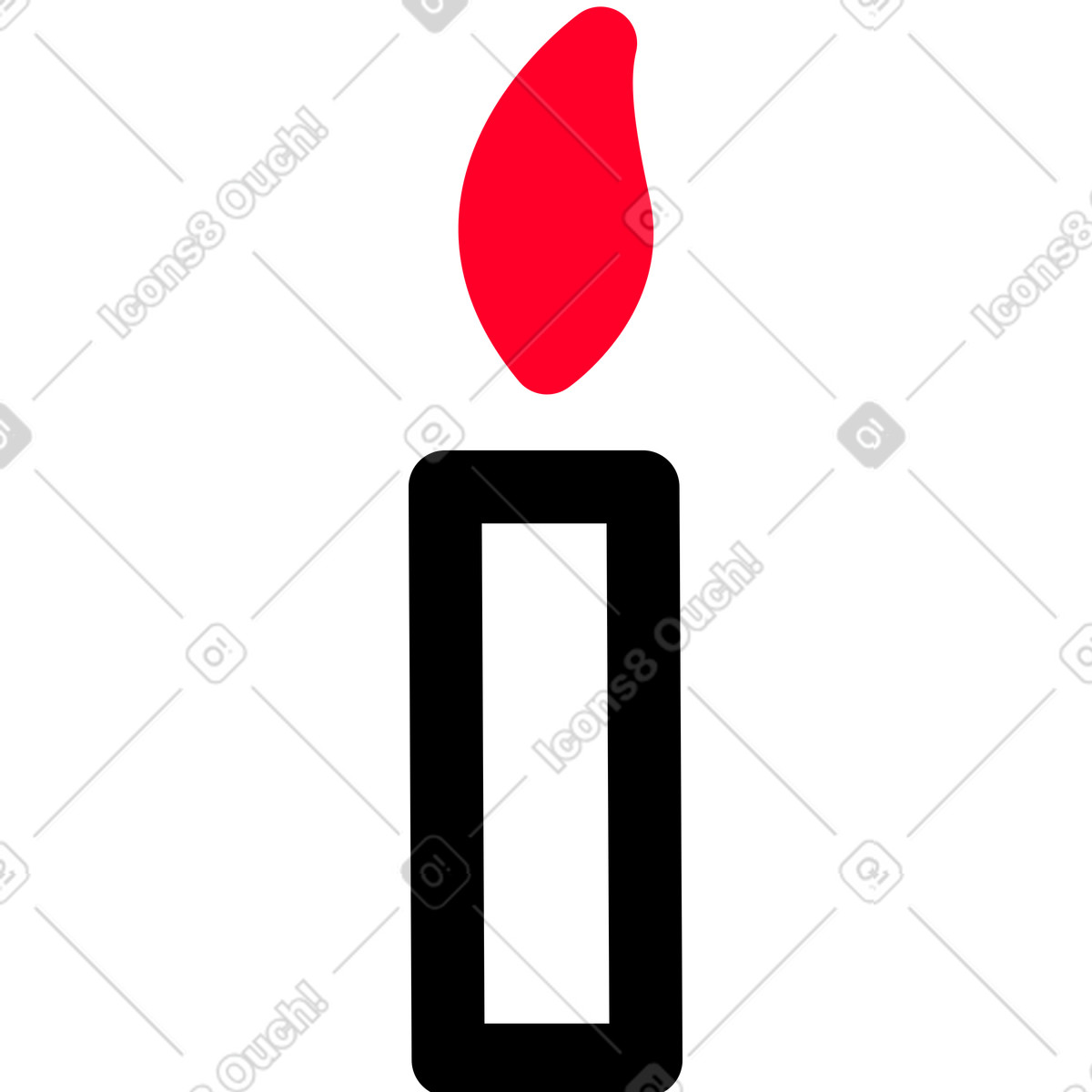 Transistor 스타일의 양초 일러스트레이션 PNG, SVG 다운로드