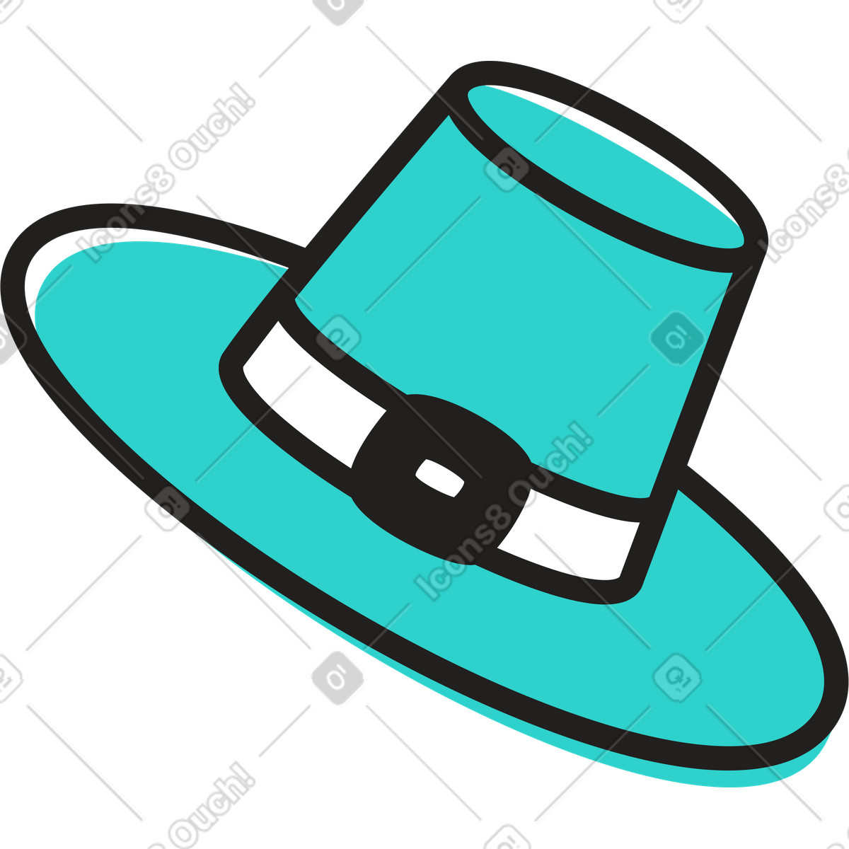 Cappello verde illustrazione in stile Little scarica in PNG, SVG