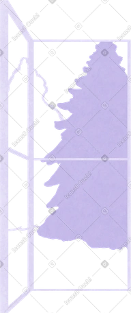 Purple window with tree view PNG, SVG