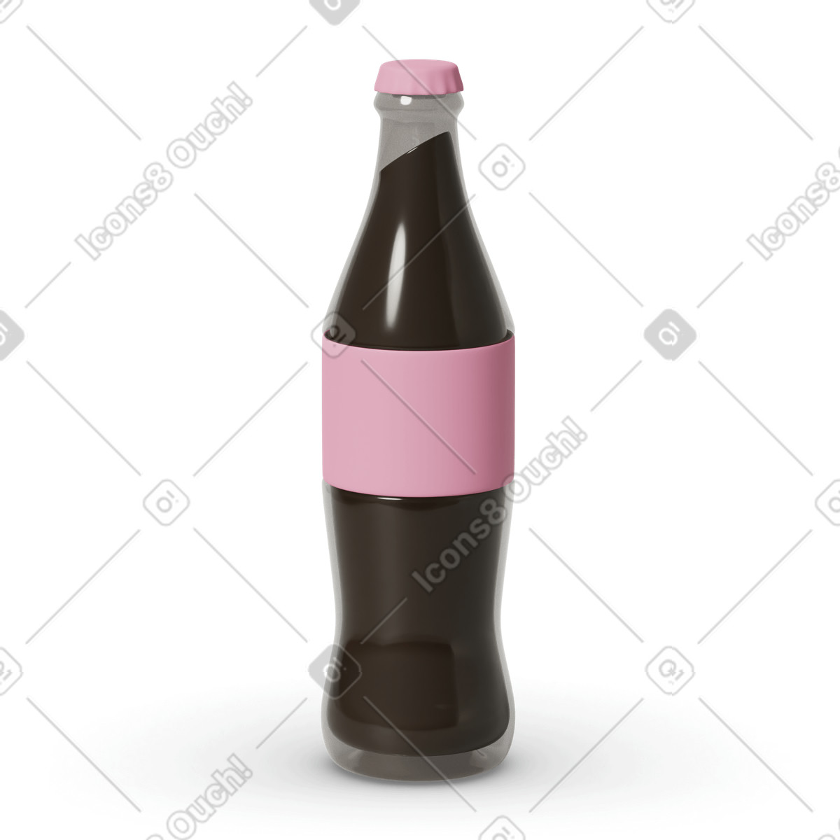 Ilustración Coke bottle en estilo 3D Casual life a descargar en PNG y SVG