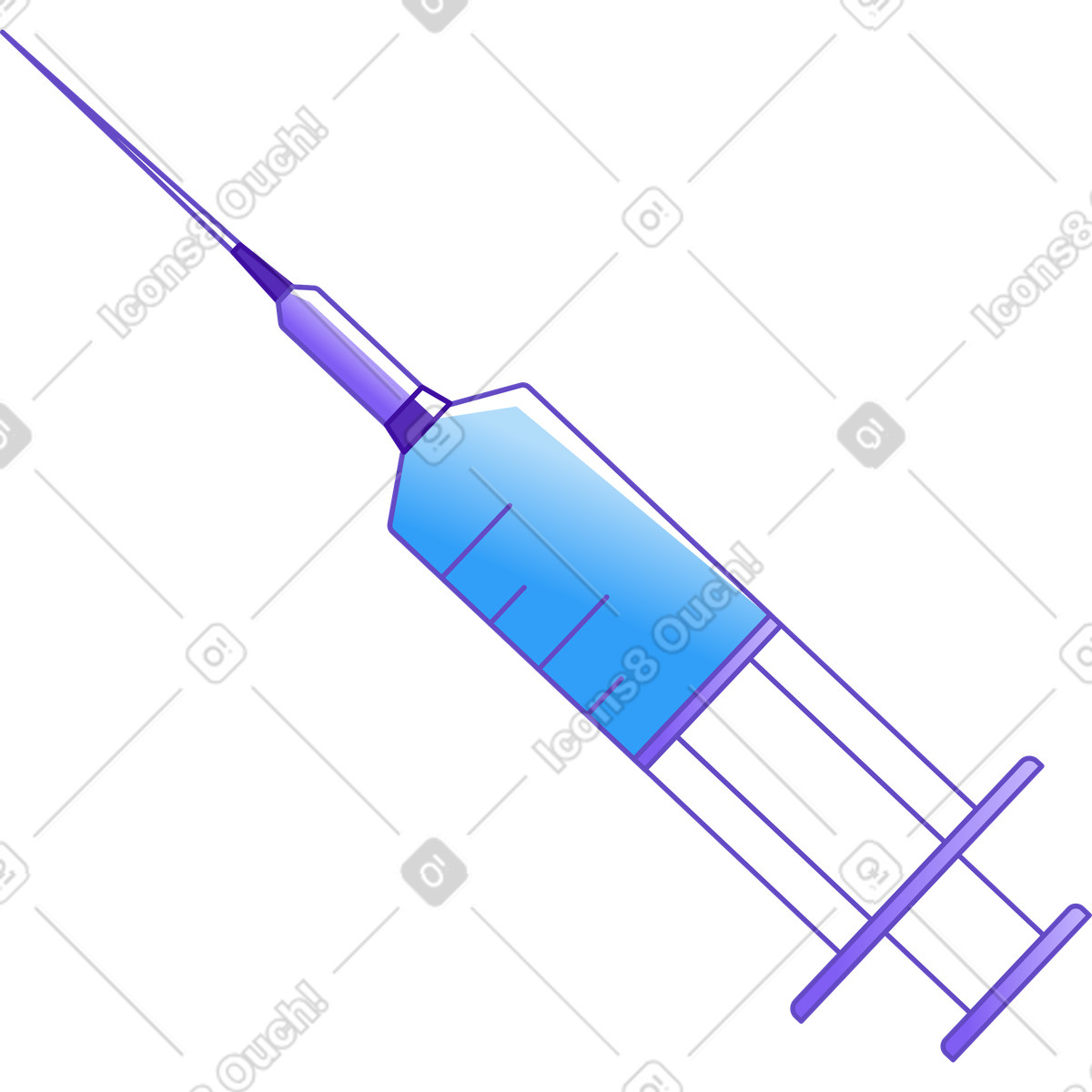 Syringe illustration in Rainbow style download in PNG, SVG