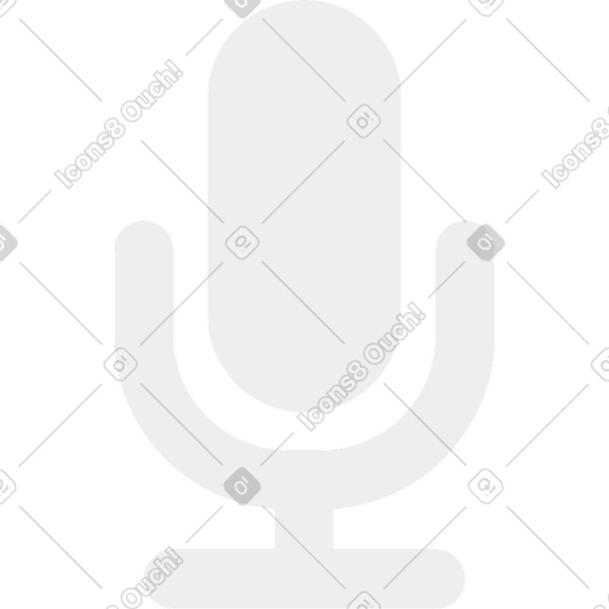 Ilustração de Microfone em no estilo Clip para baixar em PNG, SVG