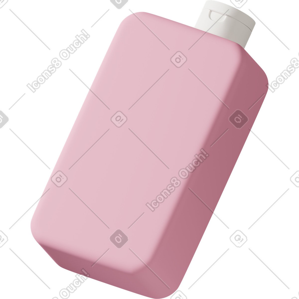 Ilustração de Pink bottle of shampoo em no estilo 3D Casual life para baixar em PNG, SVG