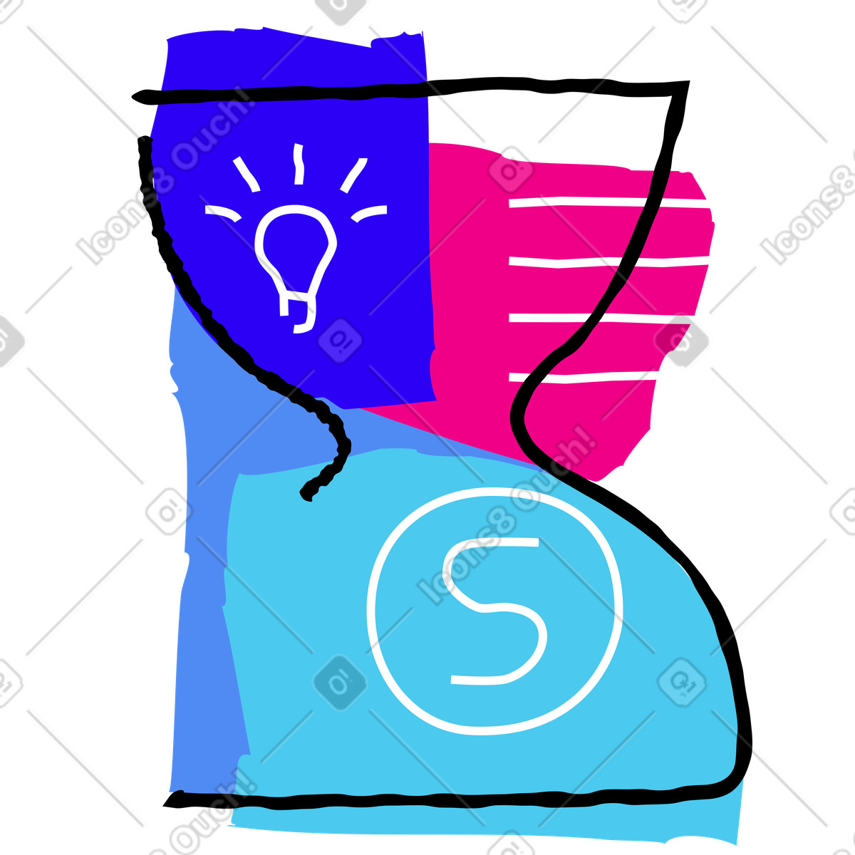 Ilustración Sesión de lluvia ideas para negocio en estilo Puzzle a descargar en PNG y SVG