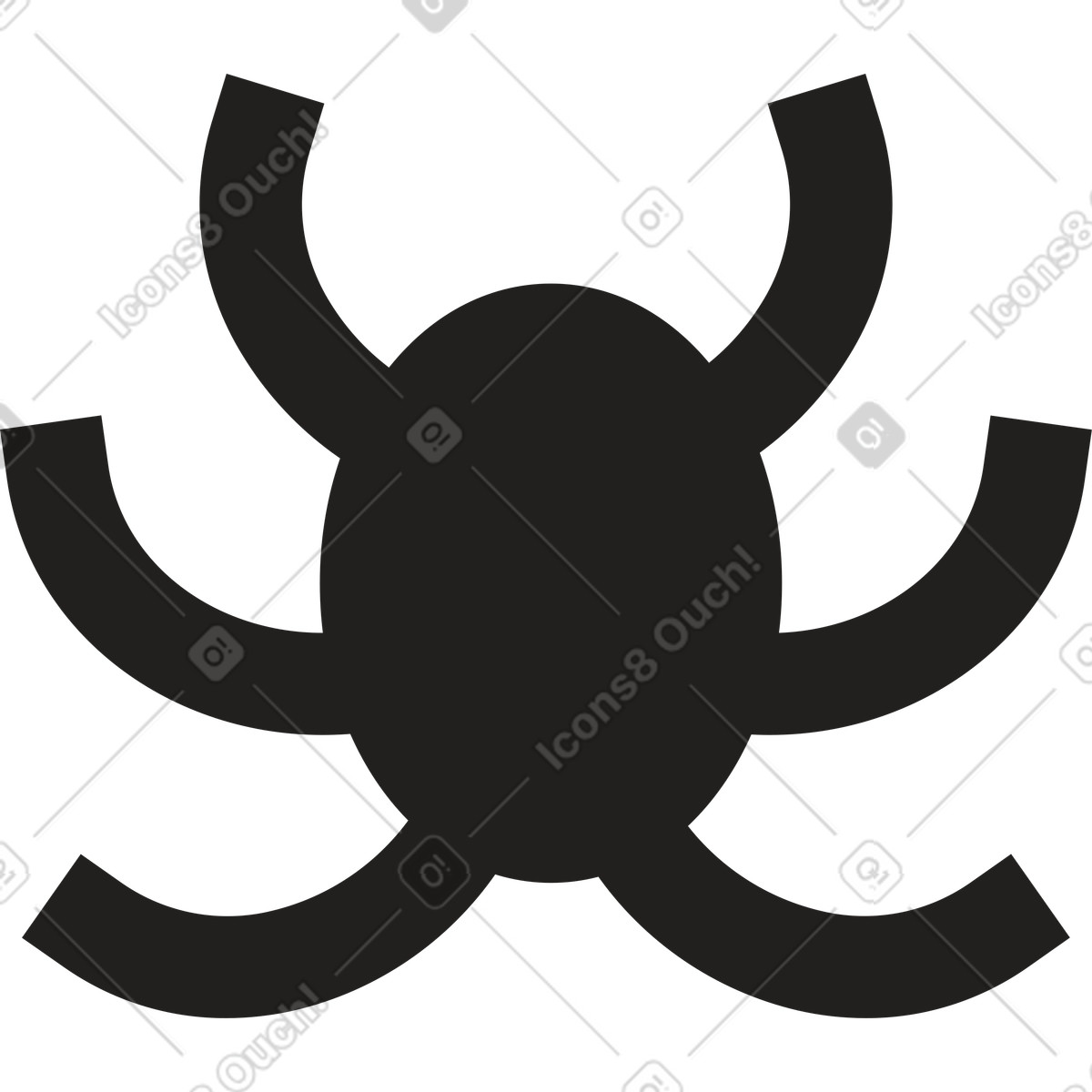 Dazzle スタイルの クモ のイラストをPNG、SVG形式でダウンロード