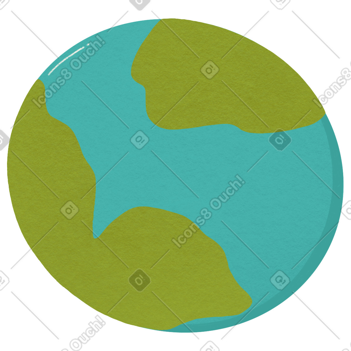 Ilustração de Planet earth em no estilo Goose para baixar em PNG, SVG