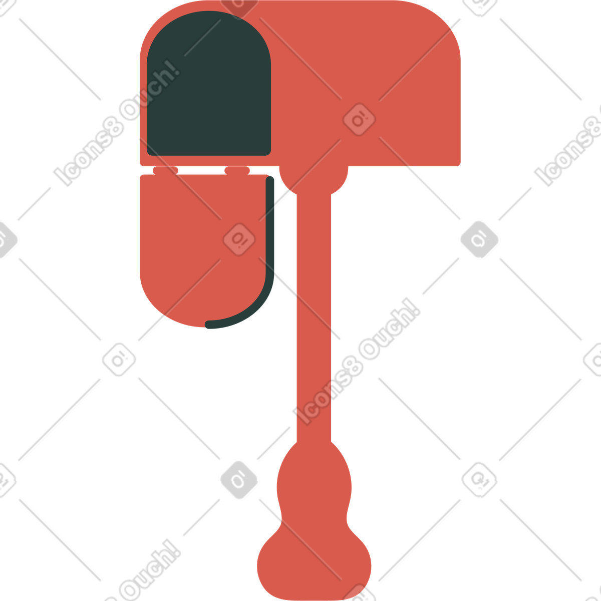 Ilustración Buzón en estilo Macaroni a descargar en PNG y SVG