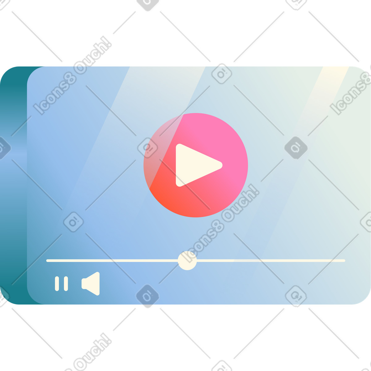 Ilustración Reproductor de video en estilo Beam a descargar en PNG y SVG