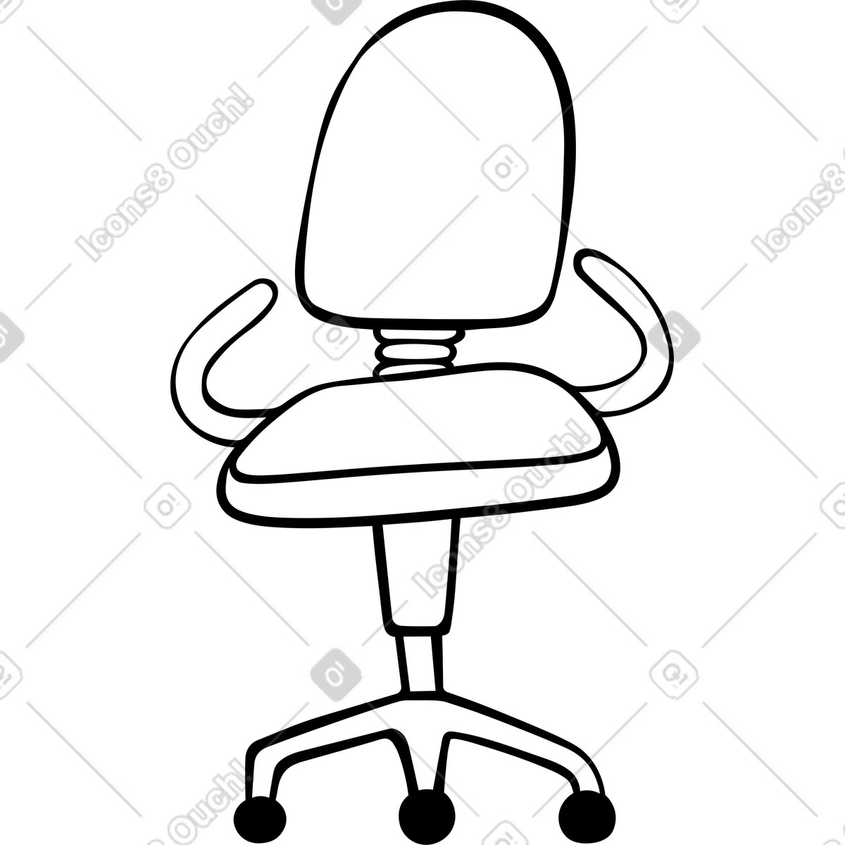 Illustration Chaise de bureau dans le style Journal à télécharger aux formats PNG, SVG