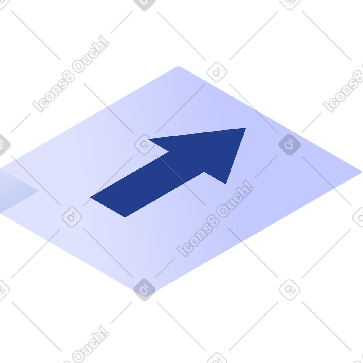 Direction arrow showing forward movement toward future success goals-Illustration im Quantum-Stil als Download in PNG, SVG