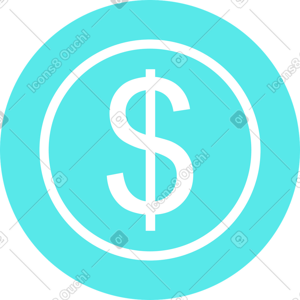 Illustration Pièce d'un dollar dans le style Bright à télécharger aux formats PNG, SVG