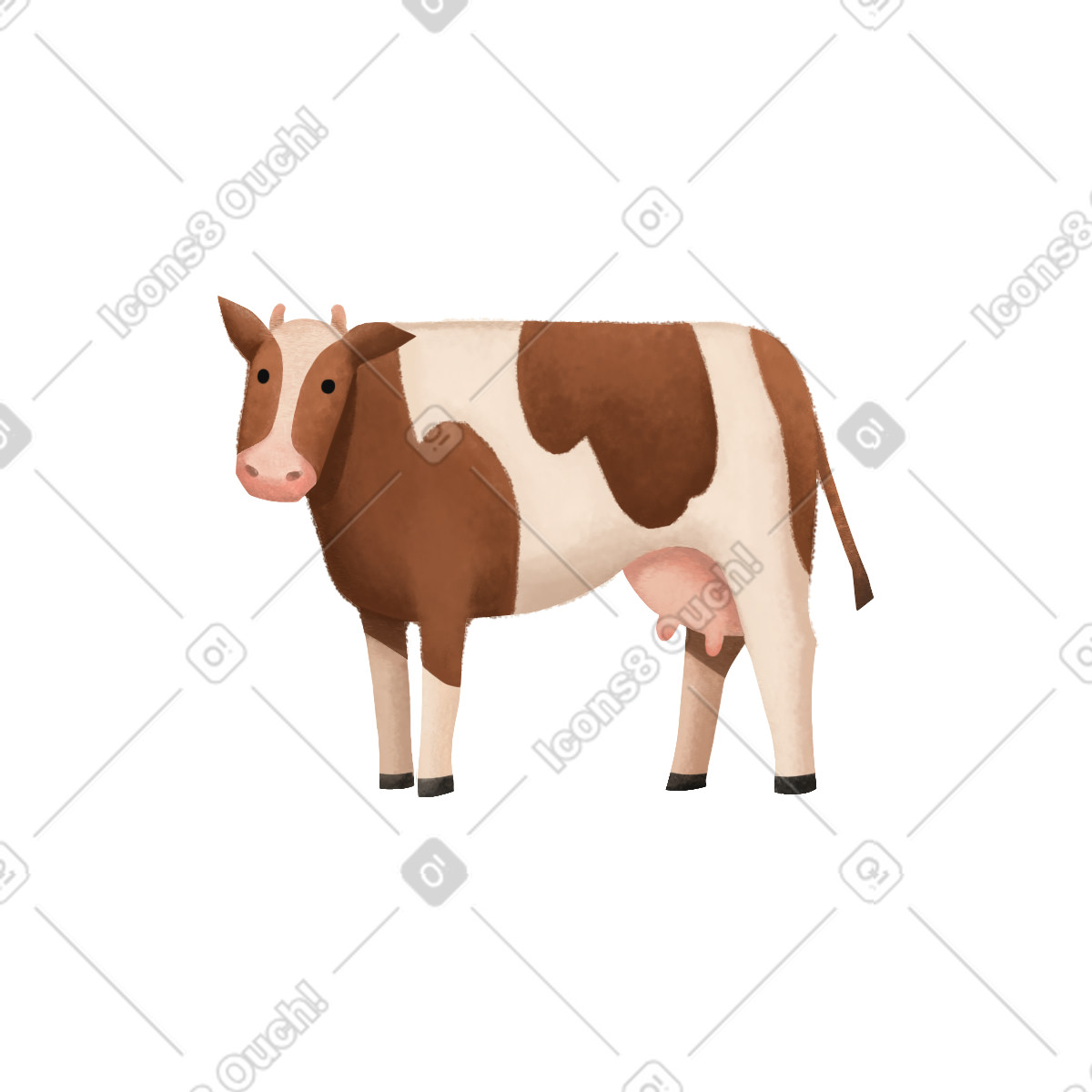 下载 Family 风格的 牛 插画，支持 PNG、SVG 格式