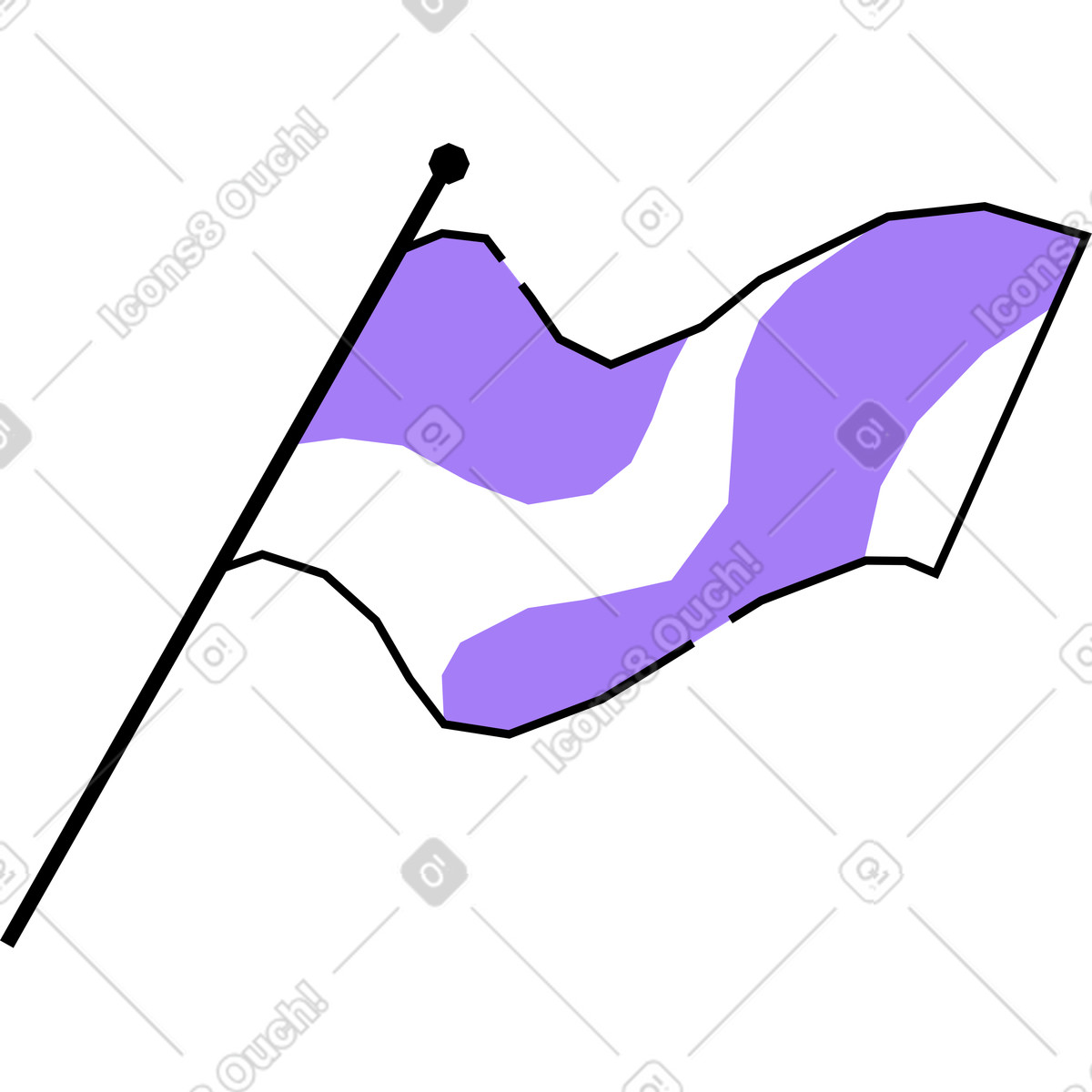 Illustration Drapeau dans le style Amethyst à télécharger aux formats PNG, SVG