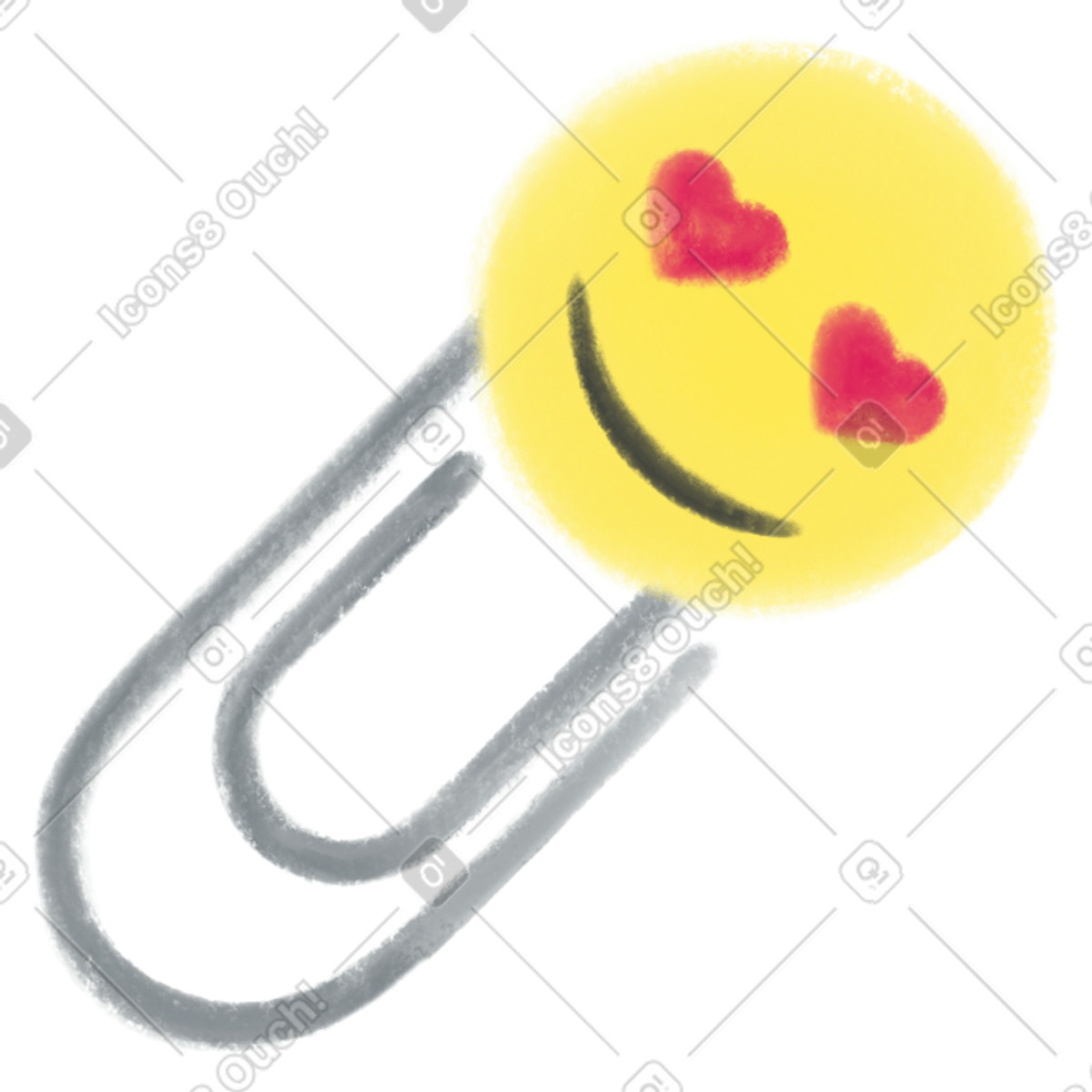 Иллюстрация Paper clip в стиле Mushy — скачать в форматах PNG, SVG