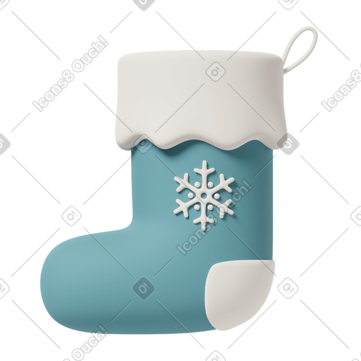 Иллюстрация Blue сhristmas stocking в стиле 3D Casual life — скачать в форматах PNG, SVG