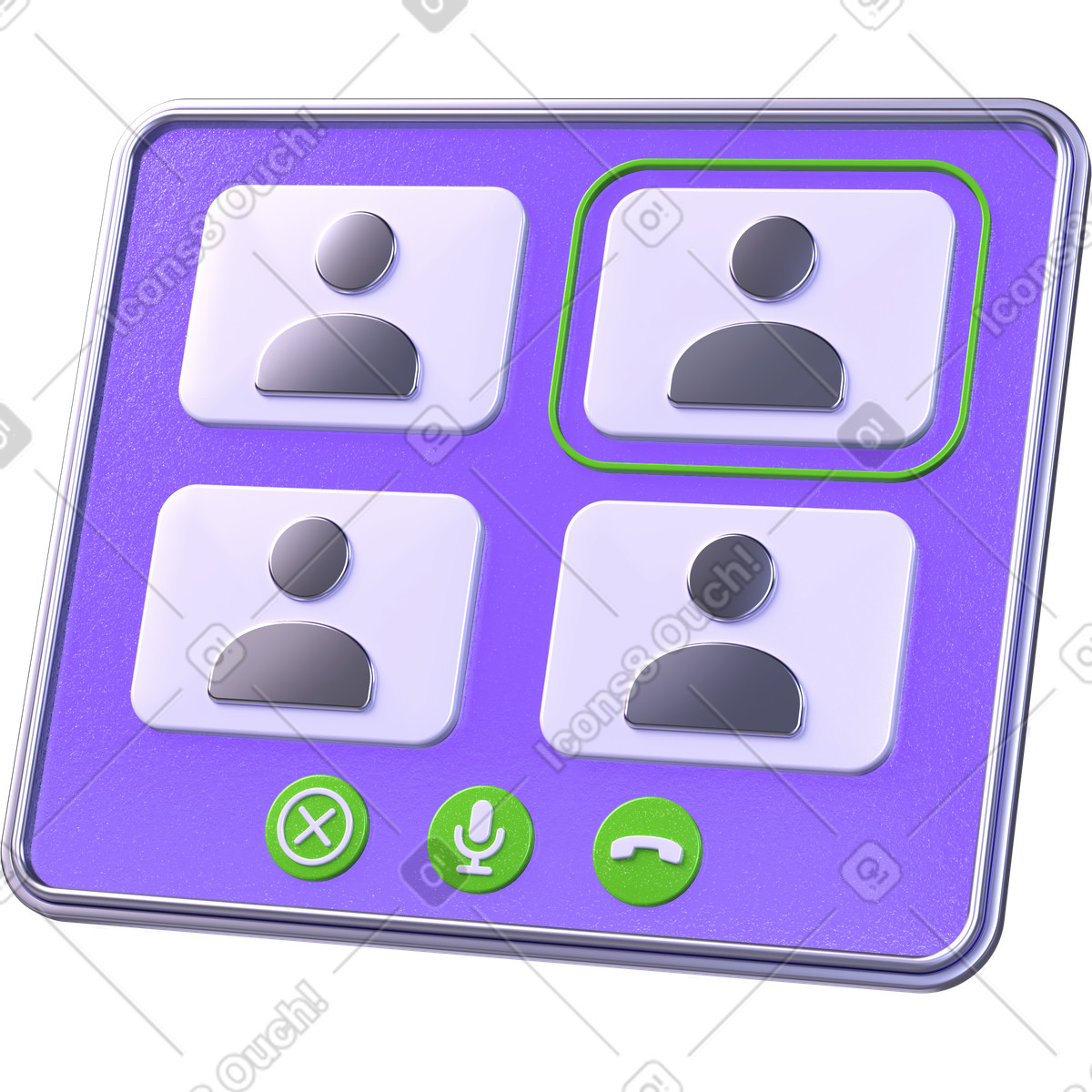 Illustration Vidéoconférence, réunion en ligne, collaboration à distance dans le style 3D Boost télécharger aux formats PNG, SVG