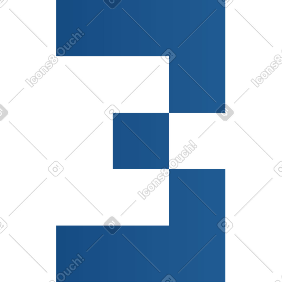 Number three illustration in Colors style download in PNG, SVG