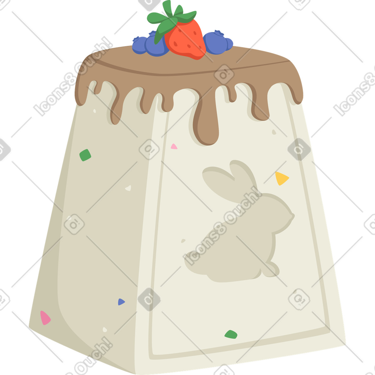 Ricotta pasquale illustrazione in stile Social scarica in PNG, SVG