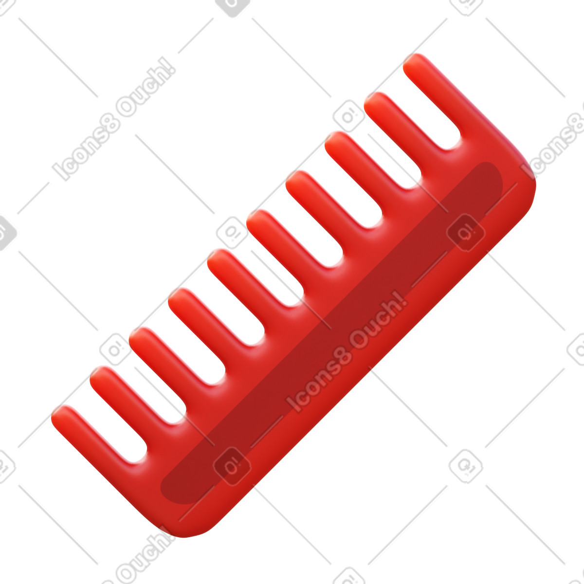 3D Fluency スタイルの Red comb のイラストをPNG、SVG形式でダウンロード