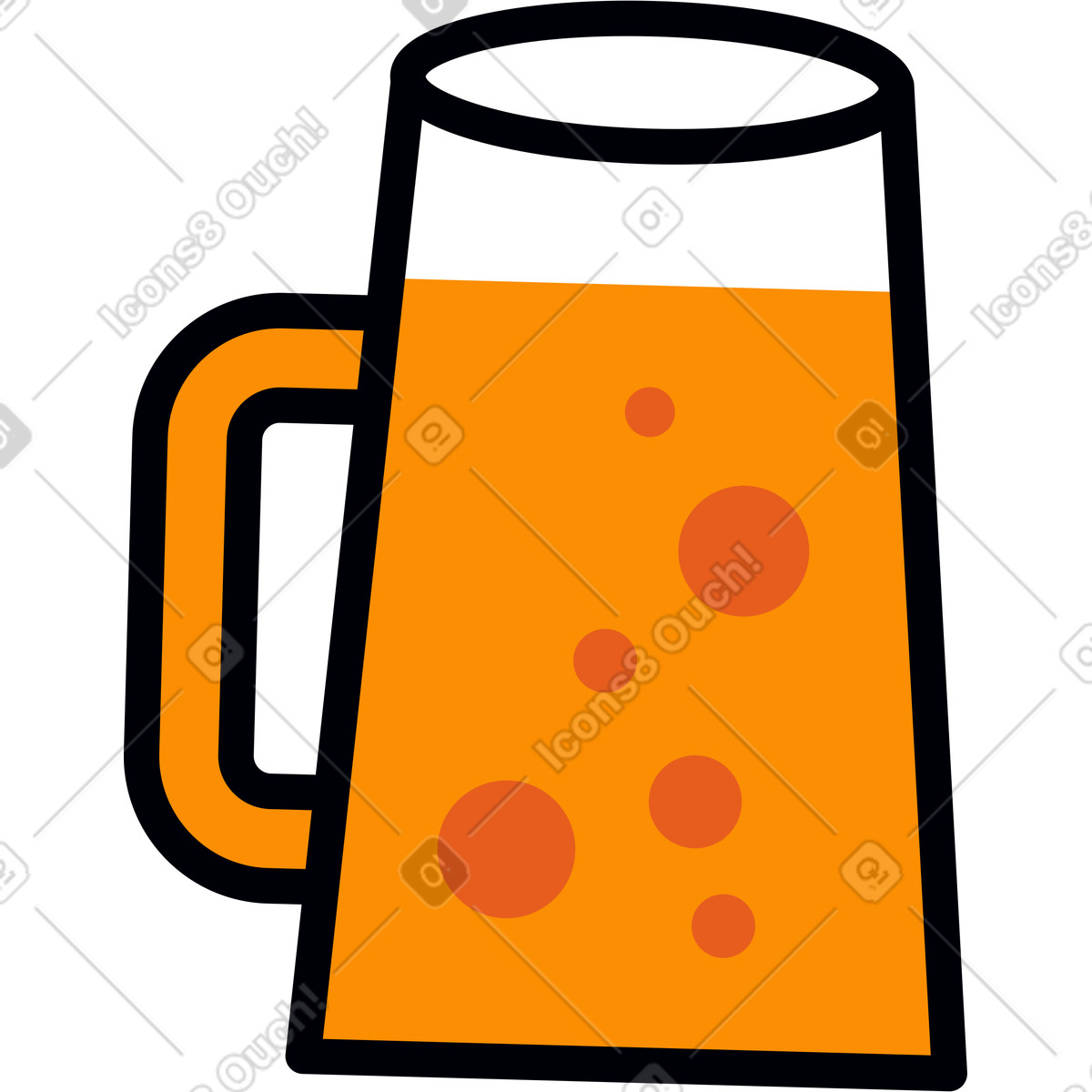 下载 Droll 风格的 啤酒杯 插画，支持 PNG、SVG 格式