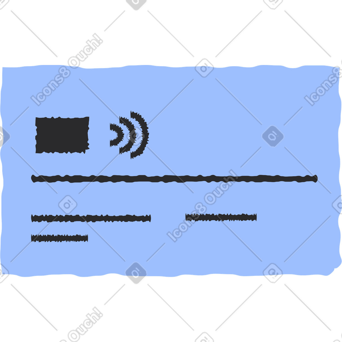 Carta di credito illustrazione in stile Pablo scarica in PNG, SVG