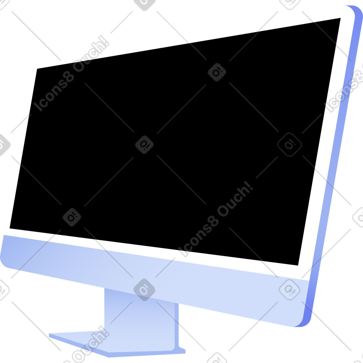 Monitor illustration clipart image in PNG SVG GIF showcasing a computer display
