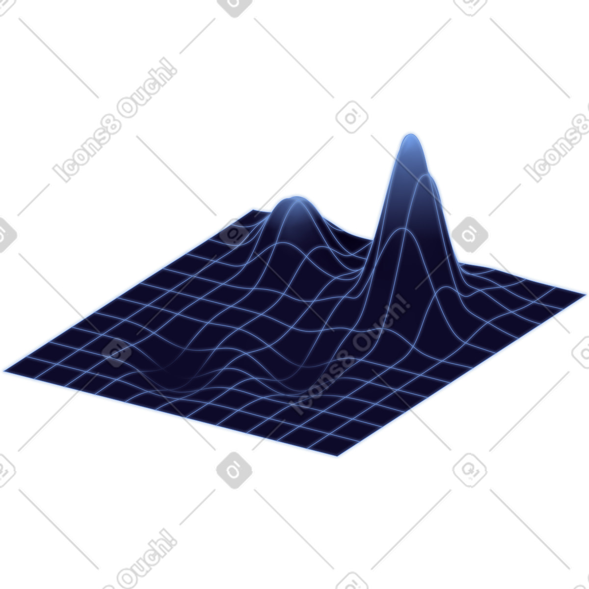 Data landscape illustration in PNG, SVG