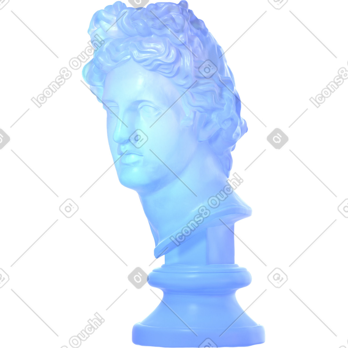 Ilustração de Abstract apollo em no estilo 3D Glassy para baixar em PNG, SVG