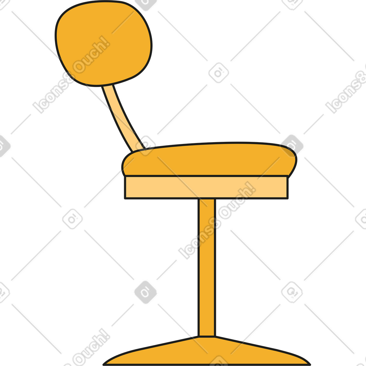 Rubber スタイルの Chair のイラストをPNG、SVG形式でダウンロード