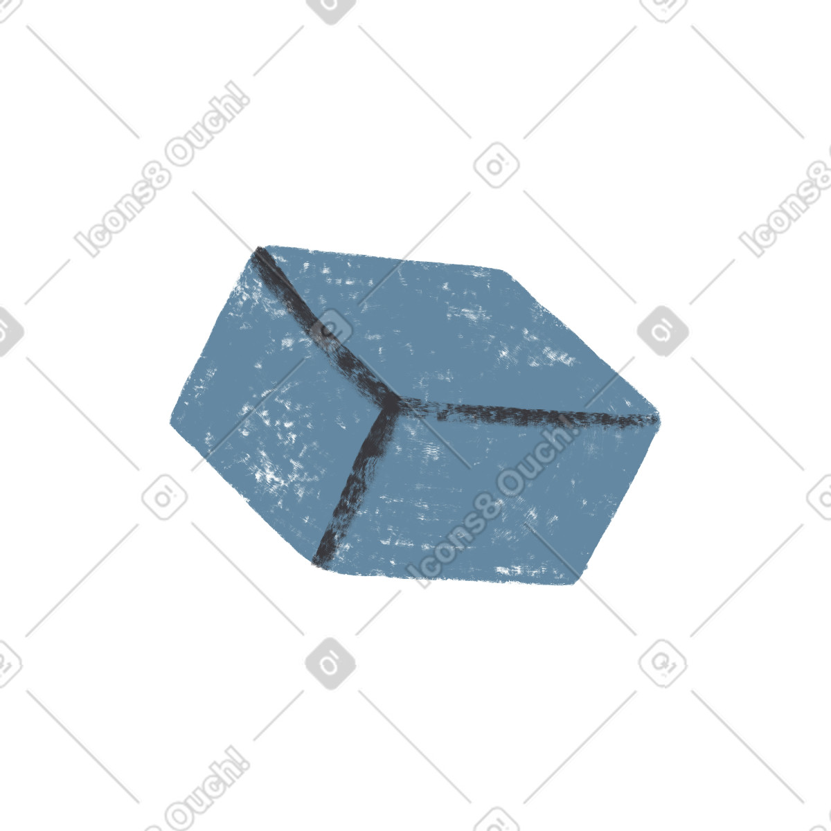 下载 Chalky 风格的 Gray rectangular brick 插画，支持 PNG、SVG 格式