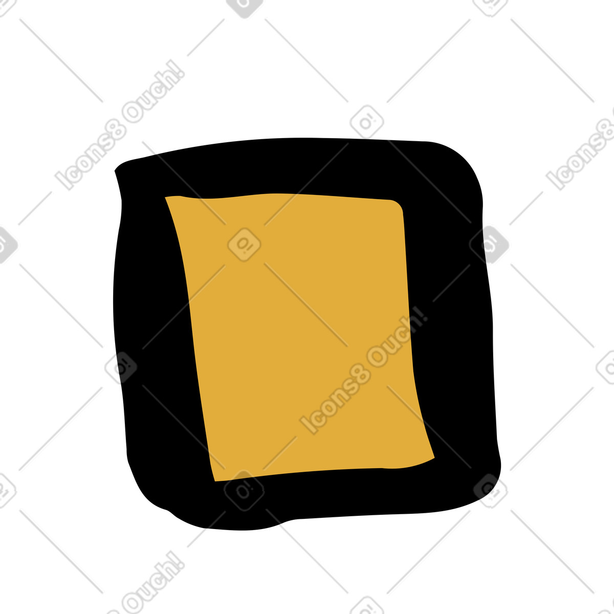 Scandi スタイルの 黄色の四角 のイラストをPNG、SVG形式でダウンロード