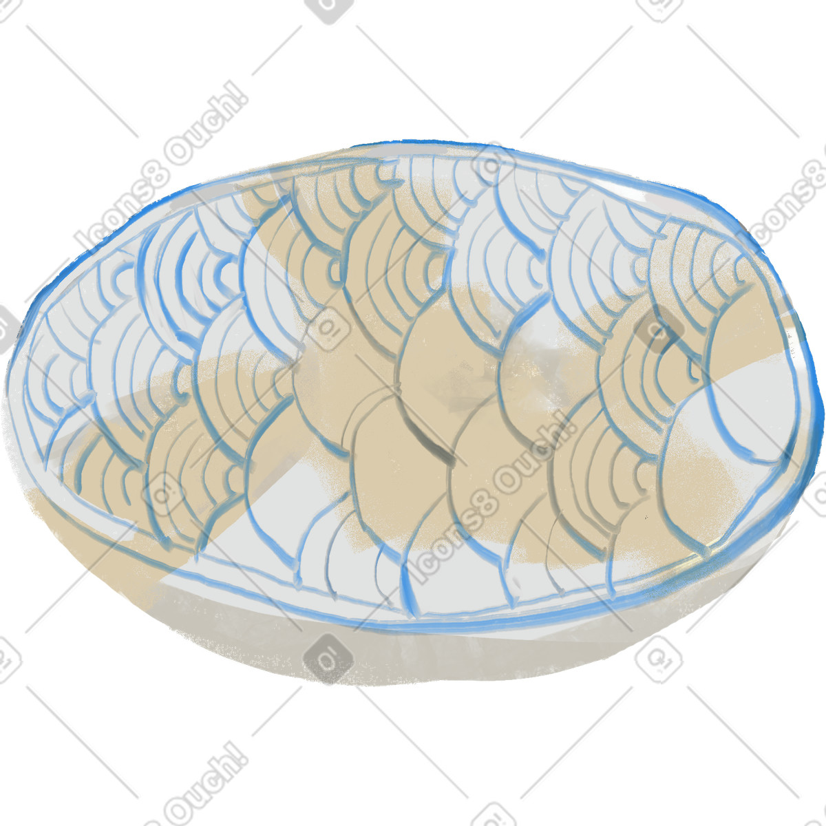下载 Ikigai 风格的 盘子 插画，支持 PNG、SVG 格式