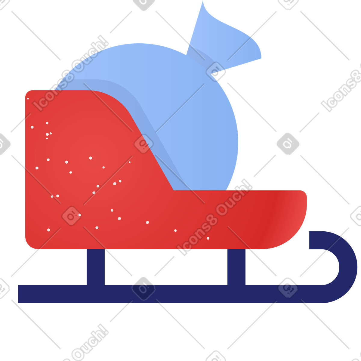 Ilustración Trineo en estilo Clip a descargar en PNG y SVG