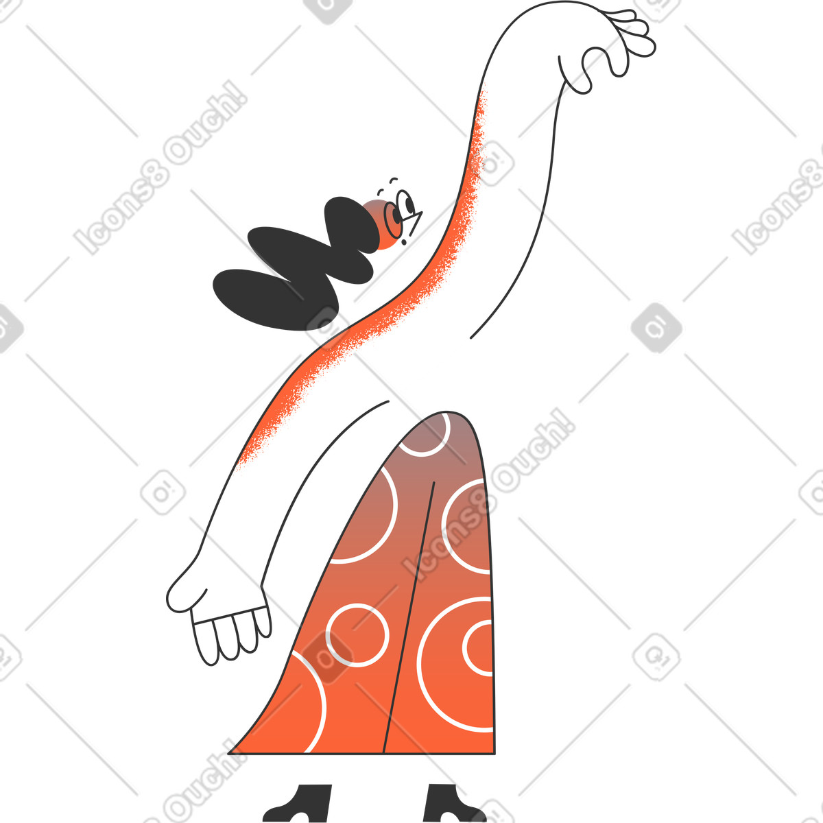 Girl illustration in PNG, SVG
