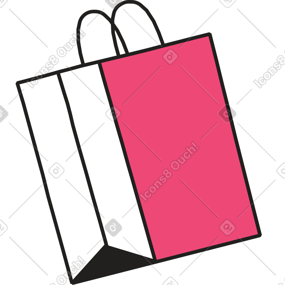 Ilustración Bolsa de lunares rojos en estilo Dazzle Line a descargar en PNG y SVG