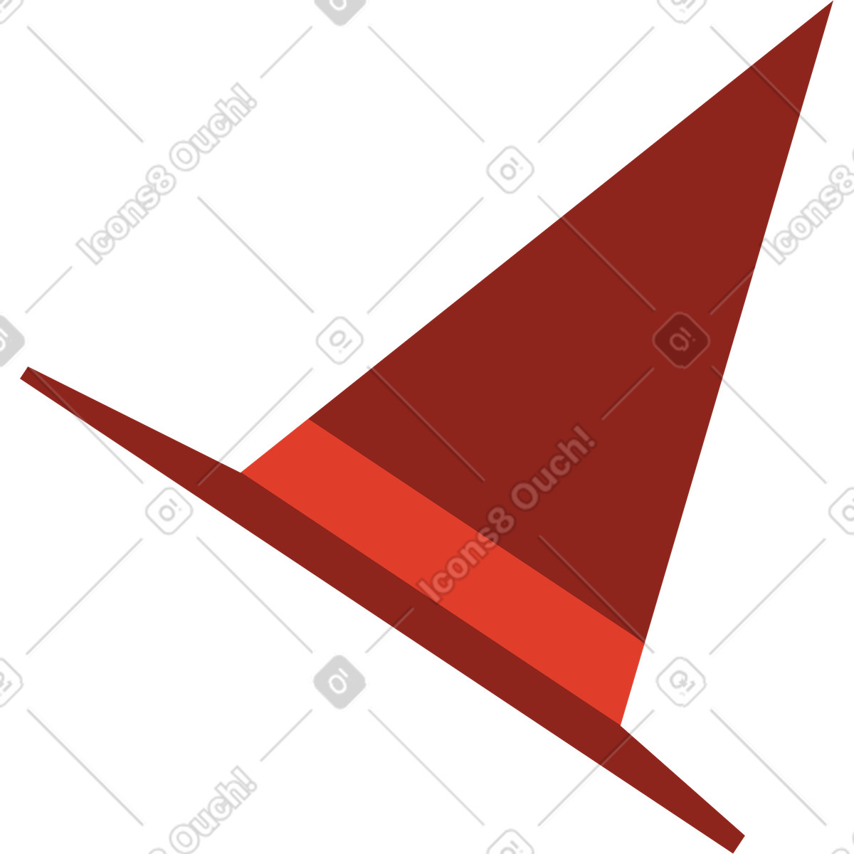 Illustration Chapeau de sorcière dans le style Burgundy à télécharger aux formats PNG, SVG