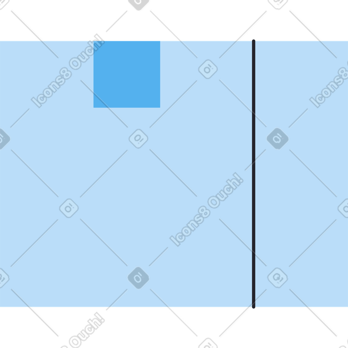 Ilustración Caja de paquetes azul en estilo Boba a descargar en PNG y SVG