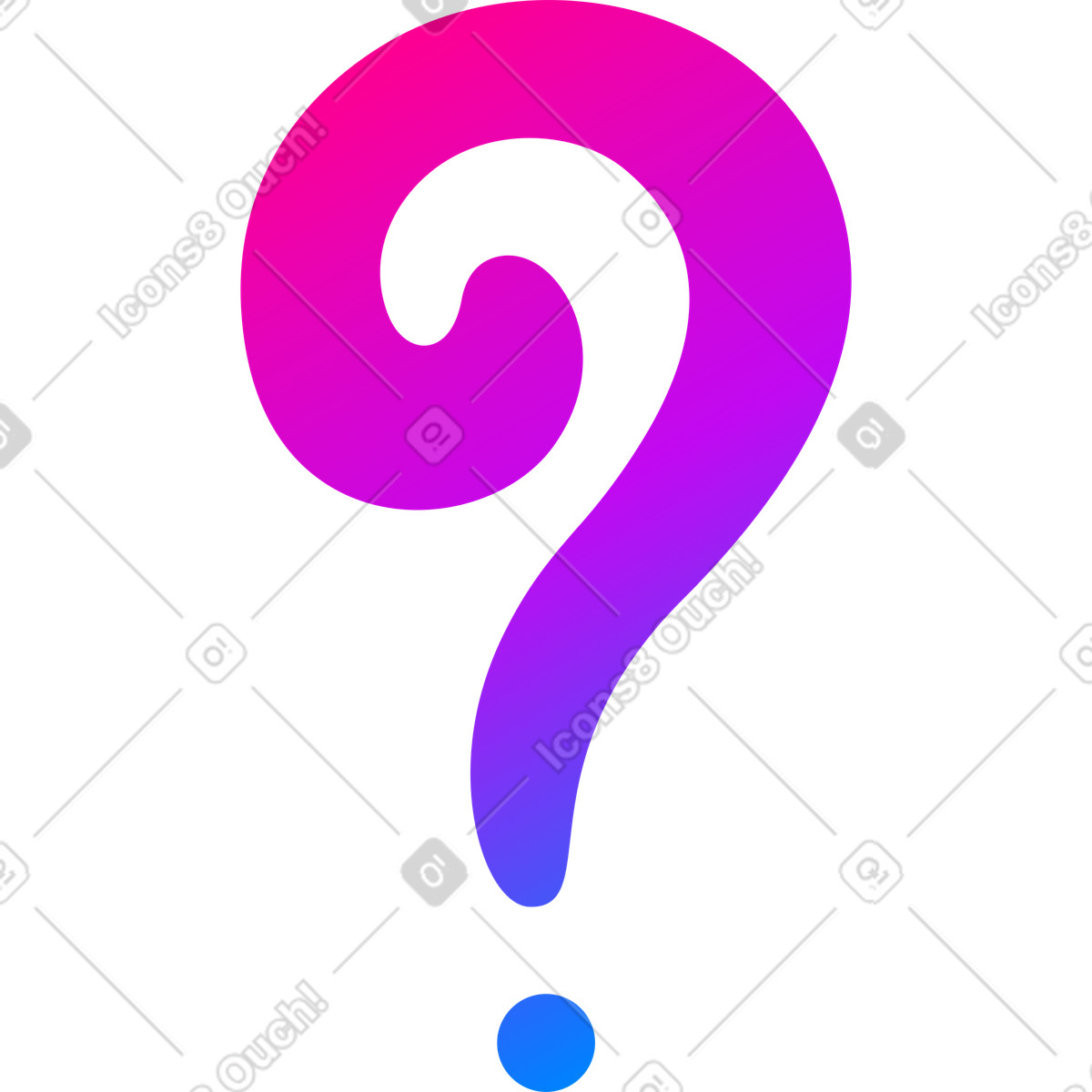 Frage-Illustration im Vibrant-Stil als Download in PNG, SVG