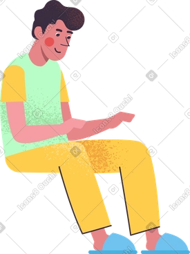 Sitting man PNG, SVG