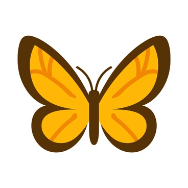 An icon of a butterfly with open wings displaying intricate patterns.