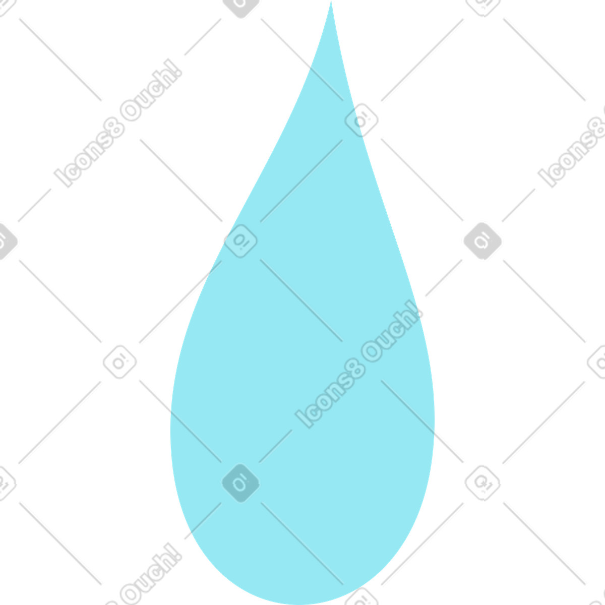 Water drop illustration in Florid style download in PNG, SVG