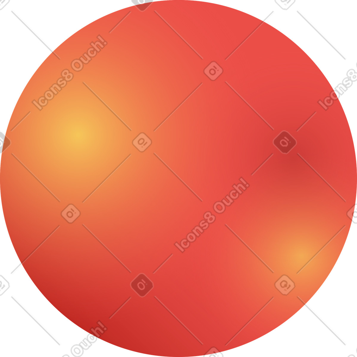 Illustration Balle rouge dans le style Levels à télécharger aux formats PNG, SVG