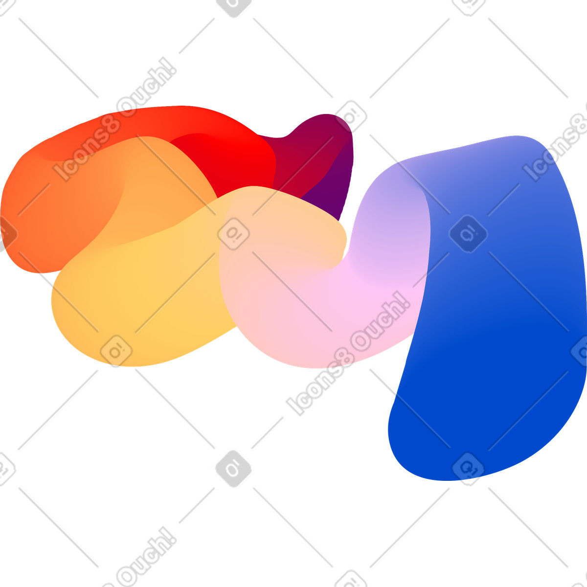 Forms スタイルの Rainbow wavy spot のイラストをPNG、SVG形式でダウンロード