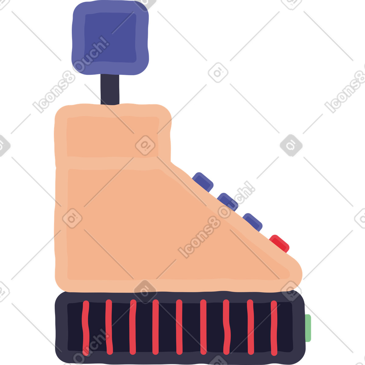Ilustración Cajero automático en estilo Stripy a descargar en PNG y SVG