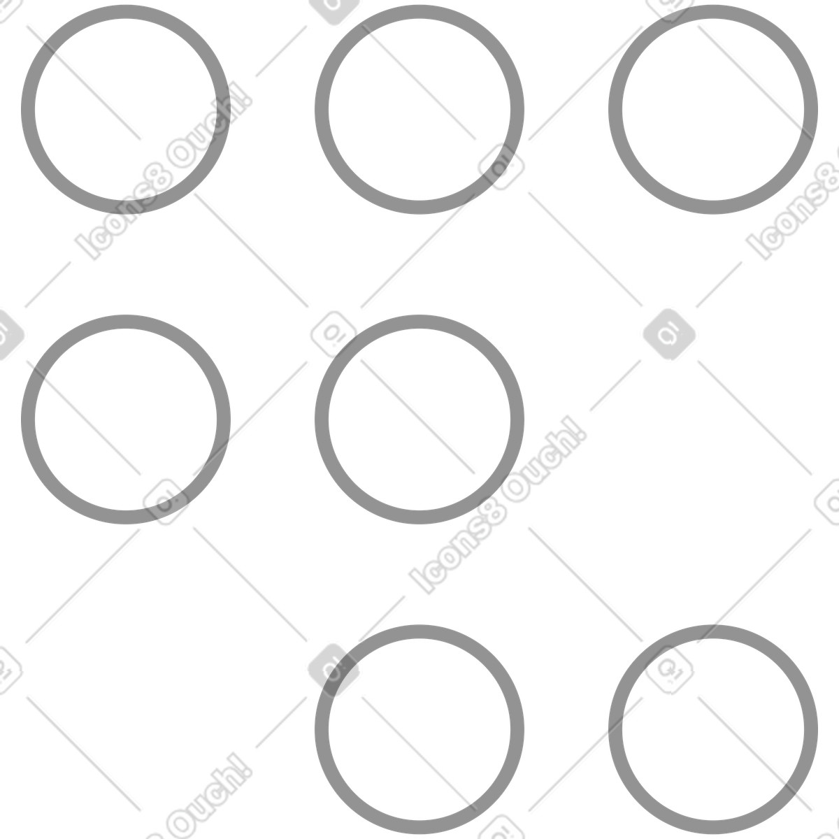 Seven grey circles illustration in Concept style download in PNG, SVG