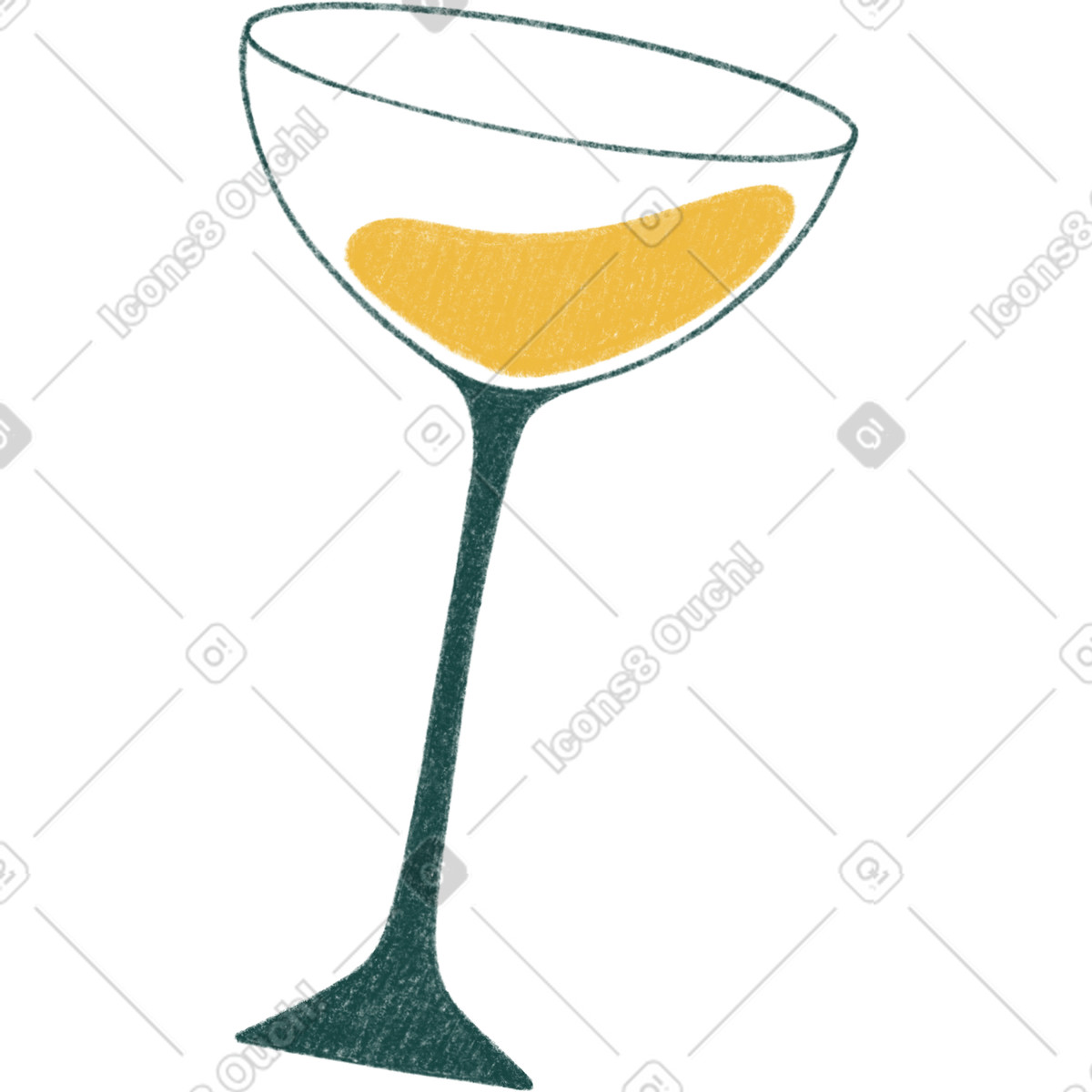 Glass of champagne illustrazione in stile Tutti scarica in PNG, SVG